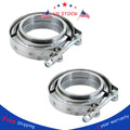Set of 2 V Band Bolt Clamps for Turbo Exhaust