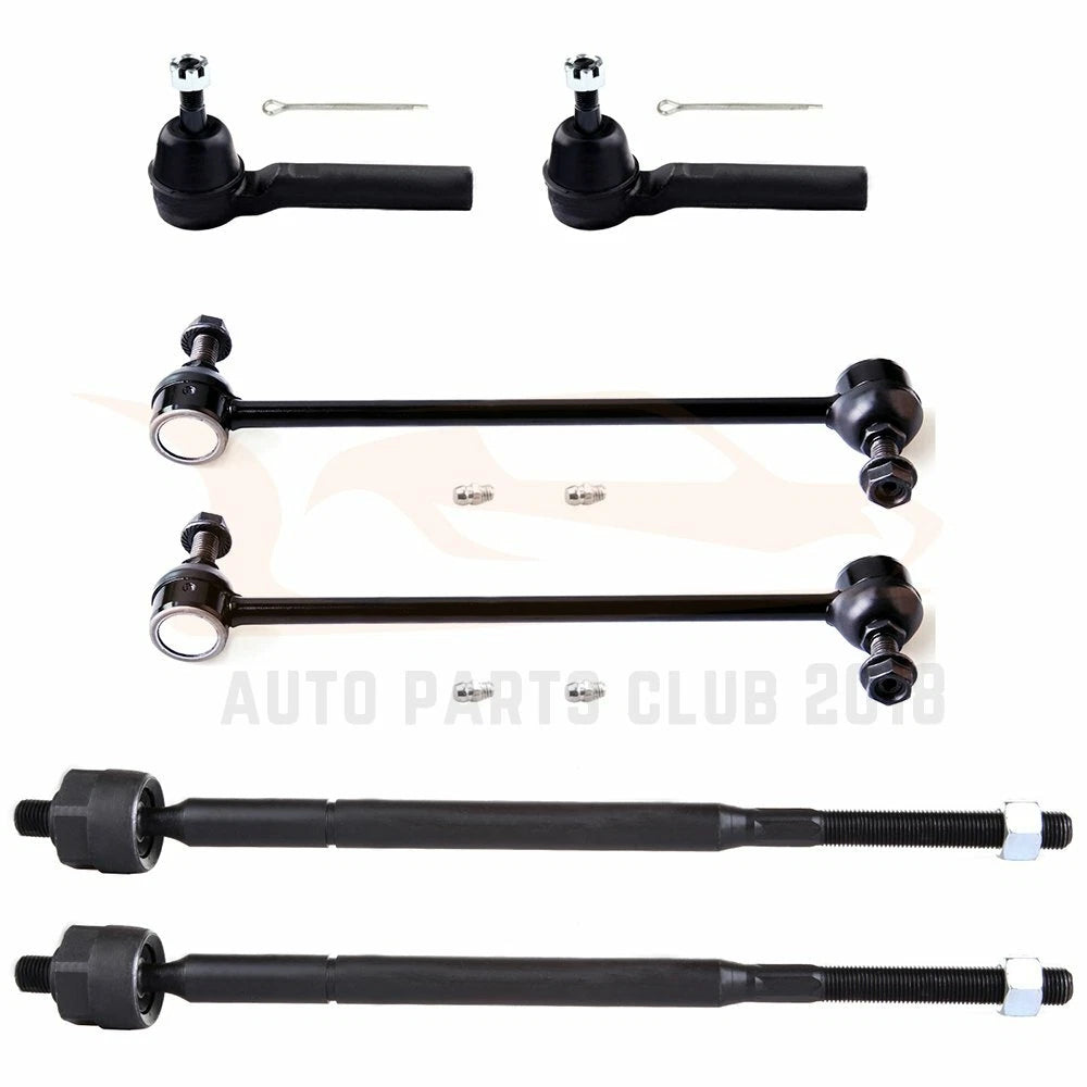 Set of 6 Front Tie Rods and Sway Bars for Chrysler Town & Country (2008–2014)