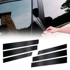 Set of 6 Black Window Post Pillar Covers for Honda CR-V (2007-2011)