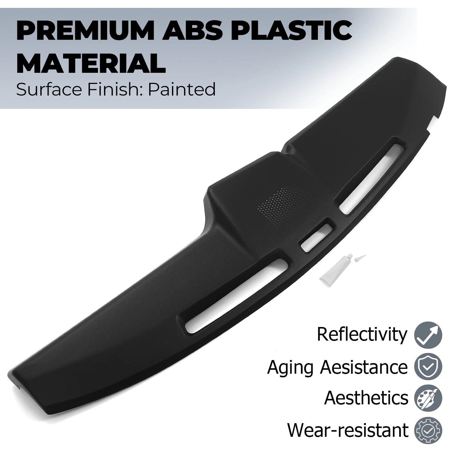 Dash Cover for Ford Bronco F-100 F-150 F-250 F-350 (1980–1986) Black ABS