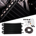 Universal Aluminum Remote Transmission Oil Cooler Kit 6 Rows