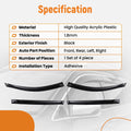 Set of 4 Rain Guard Window Visors for Toyota Sienna (2004–2010) Black