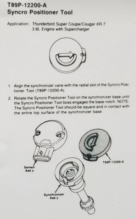 Camshaft Sensor Sync Tool for Ford Thunderbird SC, Mustang, Windstar (1989–1995)