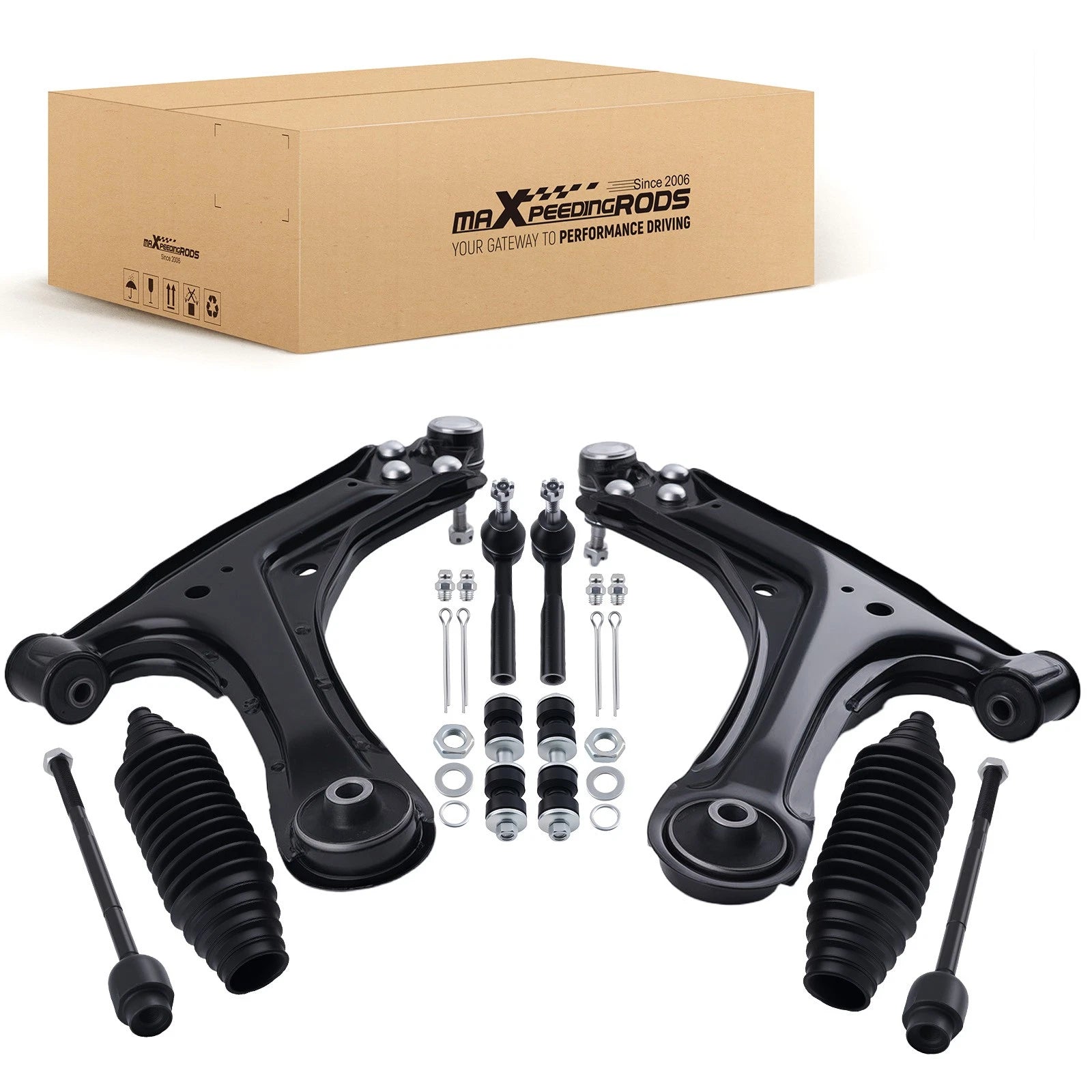 10x Front Lower Control Arms Tie Rods Kit for Pontiac Grand Am Malibu (1999–2005)
