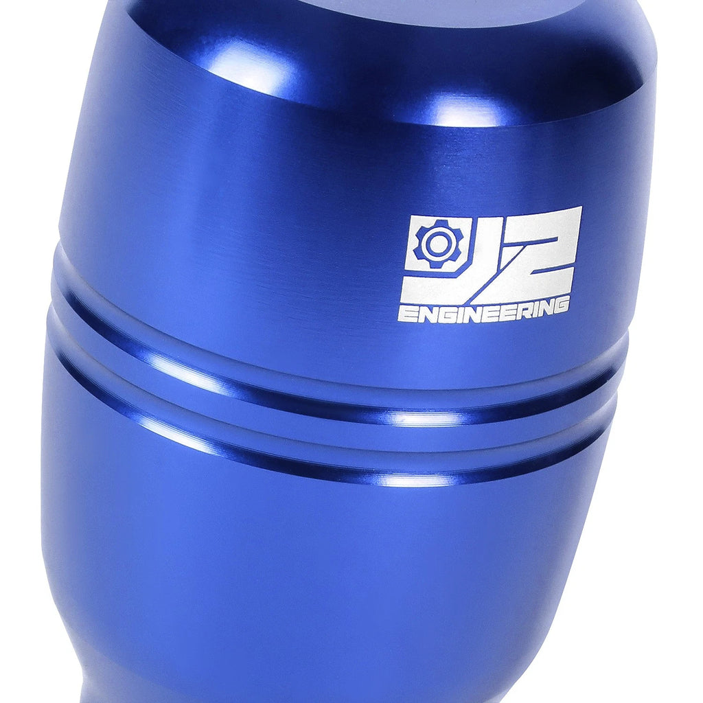 Cylindrical Shift Knob for Universal Fit (J2) - Blue with Thread Adapters