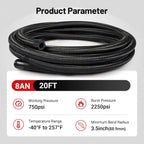 AN Nylon Braided Fuel Line Hose Fitting Kit for Universal (2010-2020)