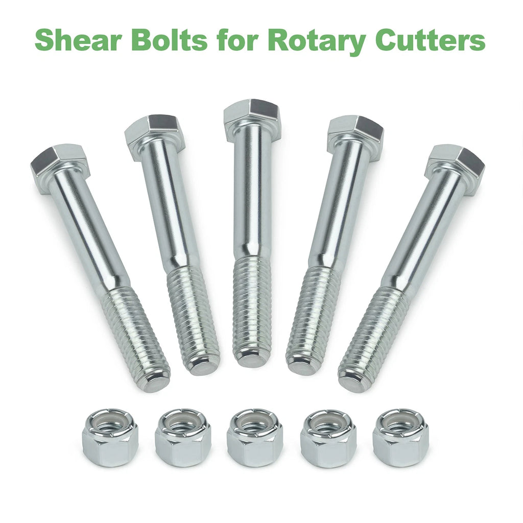 Replacement Shear Bolt Kit 5 Grade 5 Bolts & 5 Nuts for Automotive