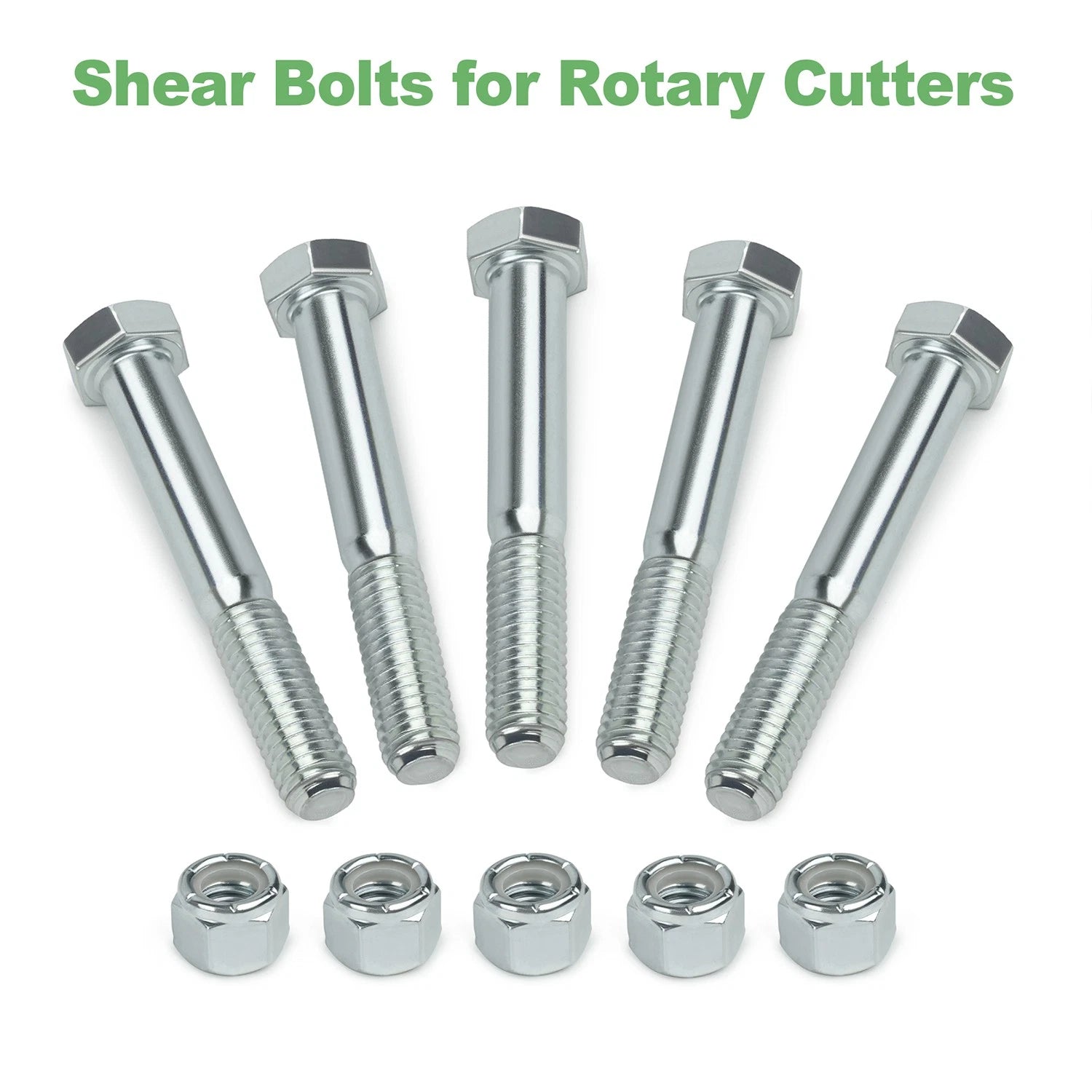 Replacement Shear Bolt Kit 5 Grade 5 Bolts & 5 Nuts for Automotive