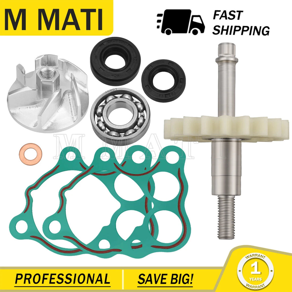 Water Pump Impeller Shaft Gear Rebuild Kit for Honda CR500R (1986–2001)