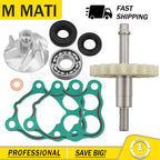 Water Pump Impeller Shaft Gear Rebuild Kit for Honda CR500R (1986–2001)