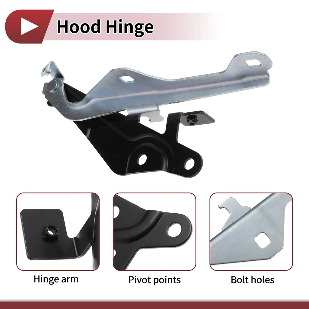 Hood Hinge for Ford Mustang (2015–2017) Left Side, 1 pcs