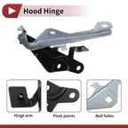 Hood Hinge for Ford Mustang (2015–2017) Left Side, 1 pcs
