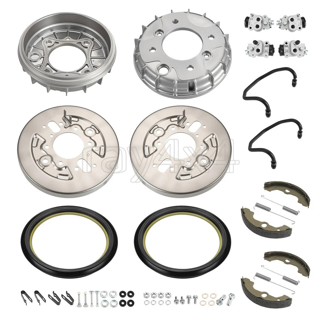 Front Brake Drum Shoes Kit & Wheel Cylinder for Honda Rancher 350 (2000–2003)