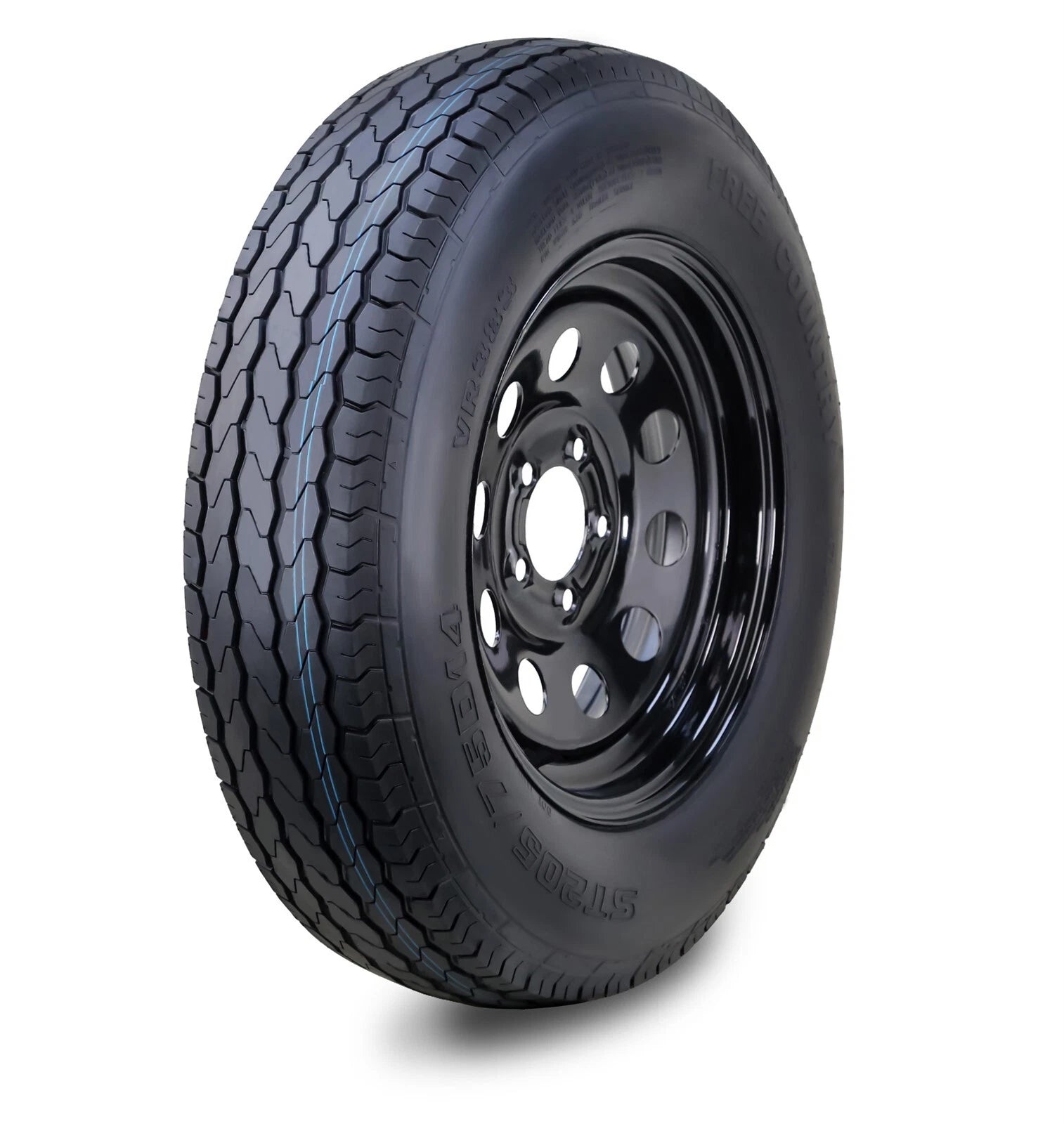 Free Country ST205/75D14 Trailer Tire Rim 6-Ply 5 Lug x 4.5" (C 99L)
