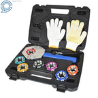 Hydraulic A/C Hose Crimping Tool Set with 7 Dies for Make Model
