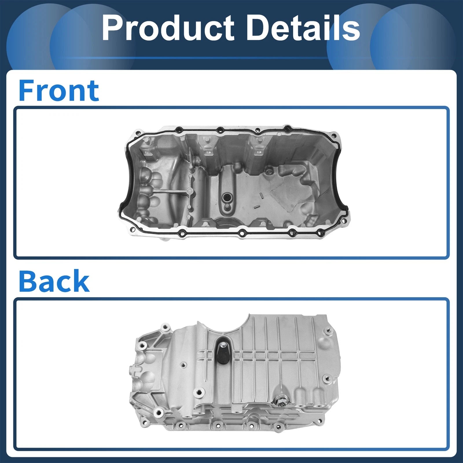 1 Pcs No.12604911 Engine Oil Pan for Buick Terraza (2006–2007) Aluminum