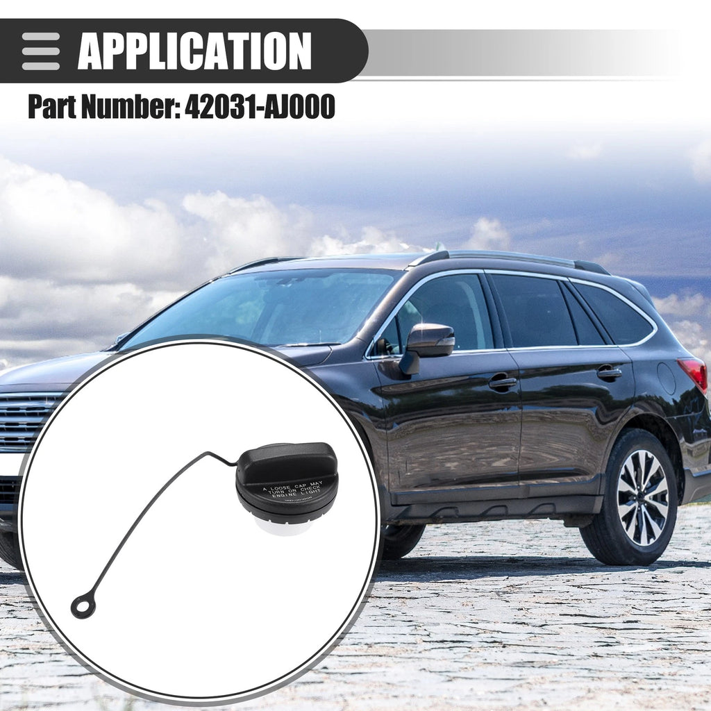 Gas Cap for Subaru Outback (2010–2012) No. 42031AJ000 Black Plastic