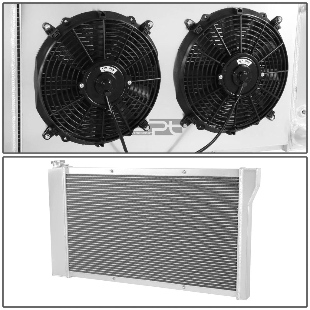 3-Row Aluminum Radiator + Fan Shroud for Chevy GMC C/K Pickup (1967–1972)