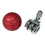 Steering Wheel Spinner Suicide Knob for Red Grooved Atomic Aluminum (Universal)