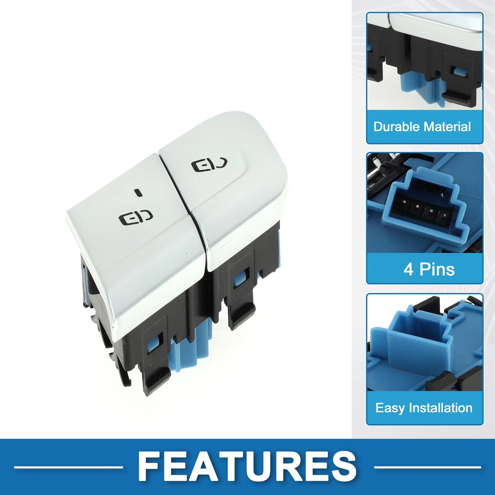 Door Lock Switch for Mercedes-Benz EQS (2022–2023) No.A2239052305 Plastic Black