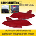2X Rear Bumper Reflectors Red Lens for Honda HR-V (2016–2022)