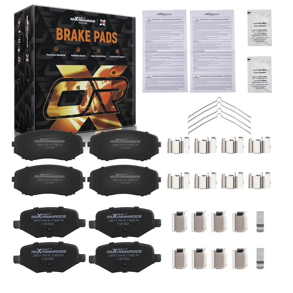 Ceramic Brake Pads Kit for Ford Edge (2011–2014) D1377 D1258