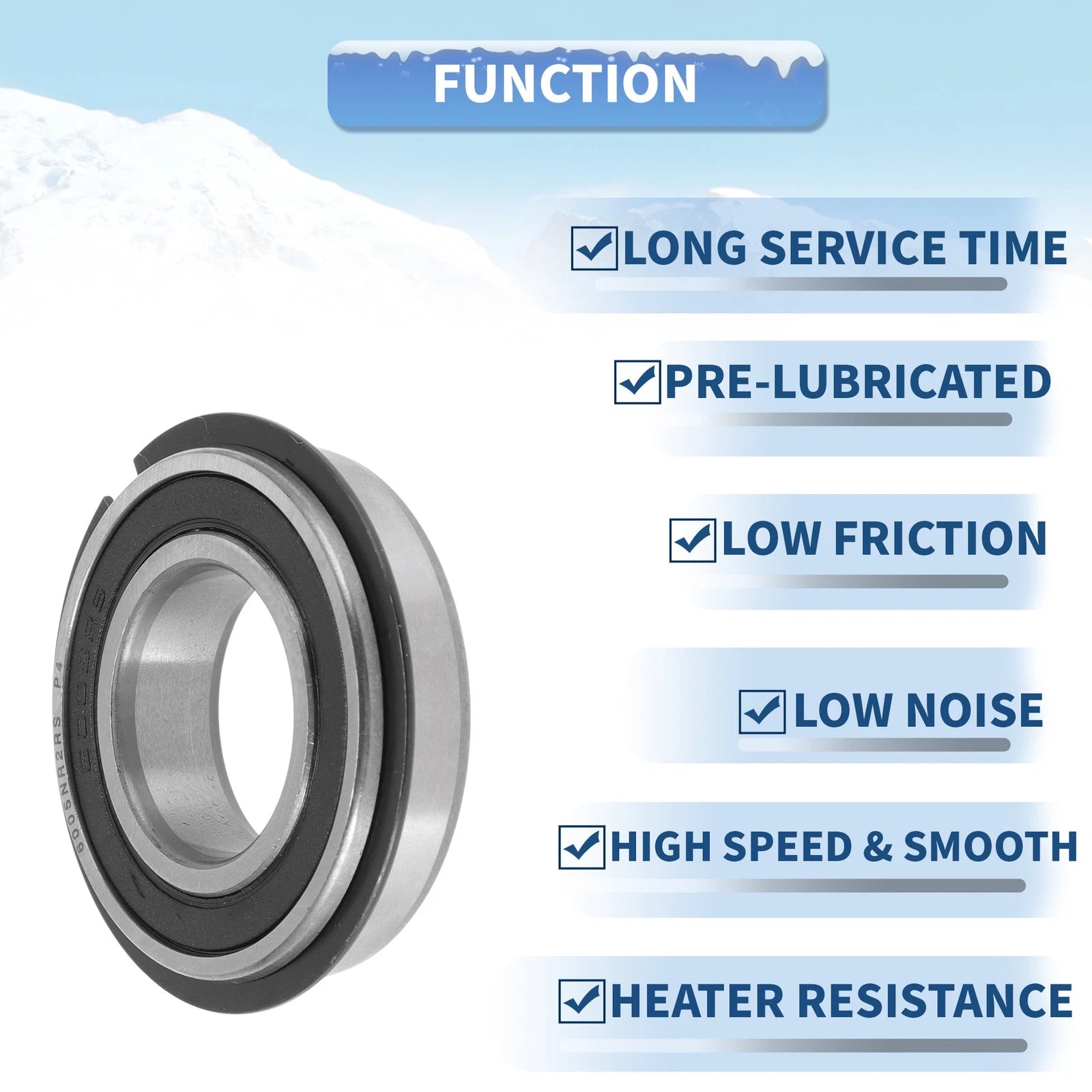 Deep Groove Ball Bearings 6005NR2RS   25x47x12mm