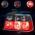 Pair of Red/Smoked Lens Tail Lights for BMW 3-Series E36 (1992–1998)