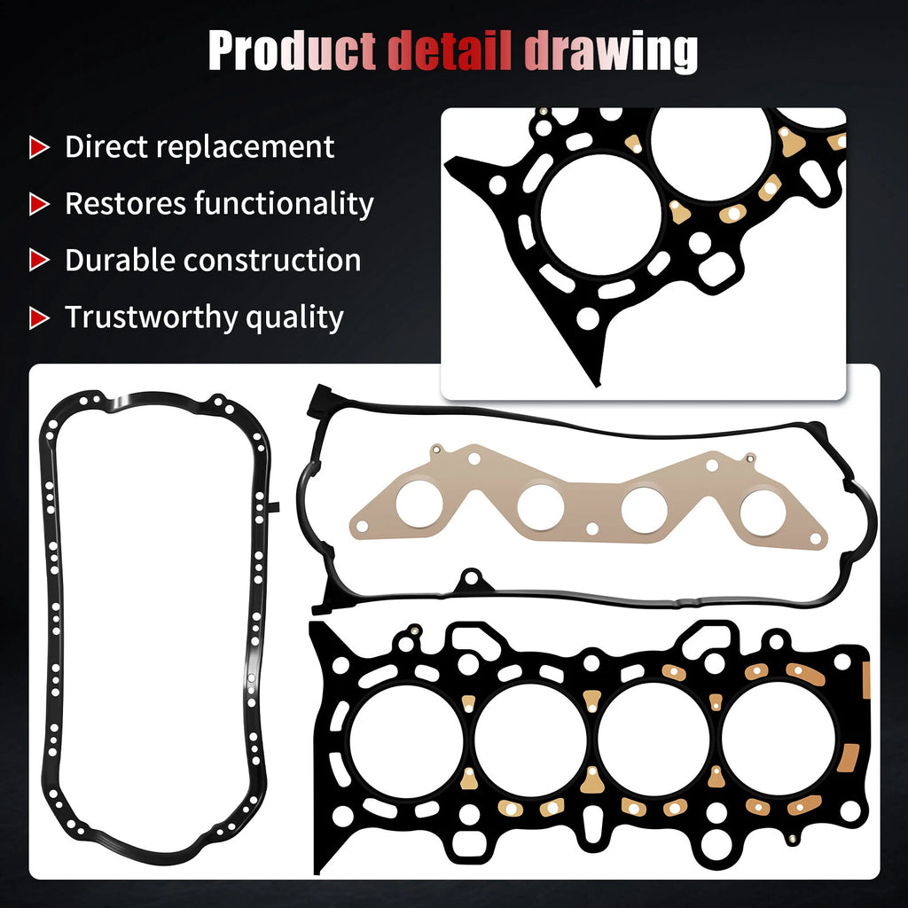 Head Gasket Set with Head Bolts for Honda Civic (2001–2005)