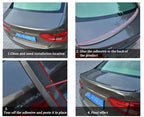 Black Flexible Rear Trunk Lip Spoiler for Toyota Corolla (2020–2021)