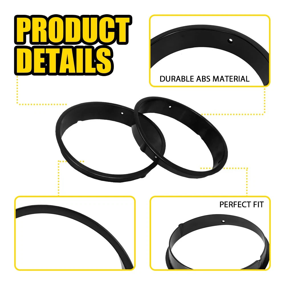 Black Headlight Bezels for Jeep Wrangler TJ (1997–2006)