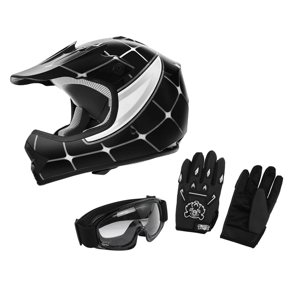 Youth ATV Helmet for Kids Motocross Offroad Dirt Bike (DOT Approved)