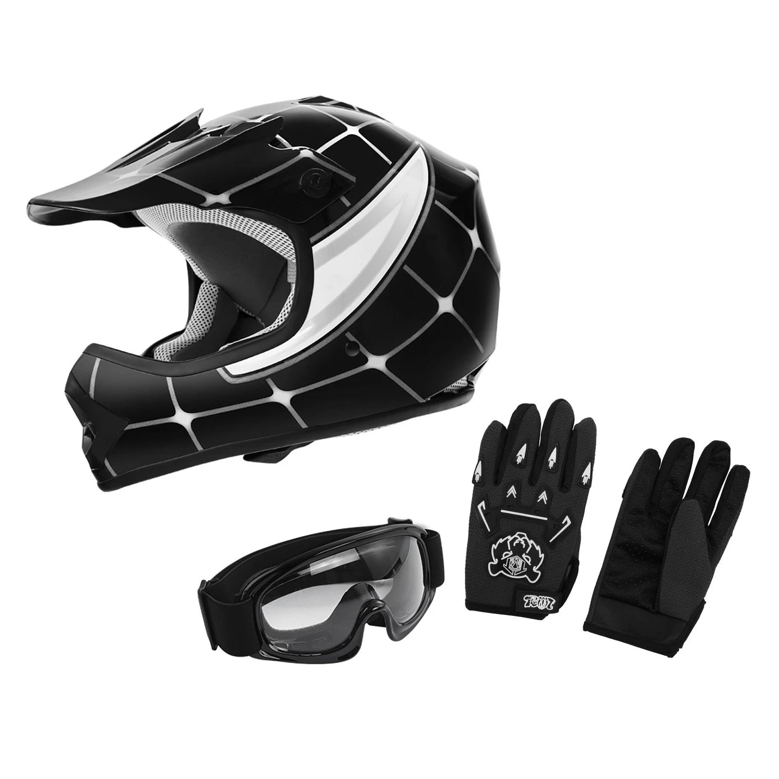 Youth ATV Helmet for Kids Motocross Offroad Dirt Bike (DOT Approved)