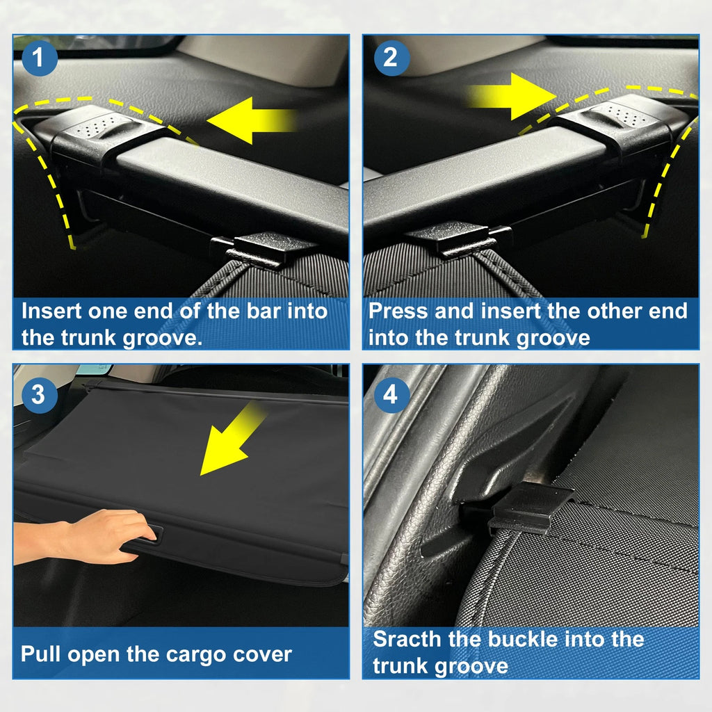 Retractable Cargo Cover for Subaru Outback (2010–2014) Waterproof Non-Slip