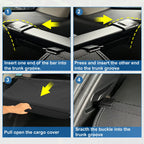 Retractable Cargo Cover for Subaru Outback (2010–2014) Waterproof Non-Slip