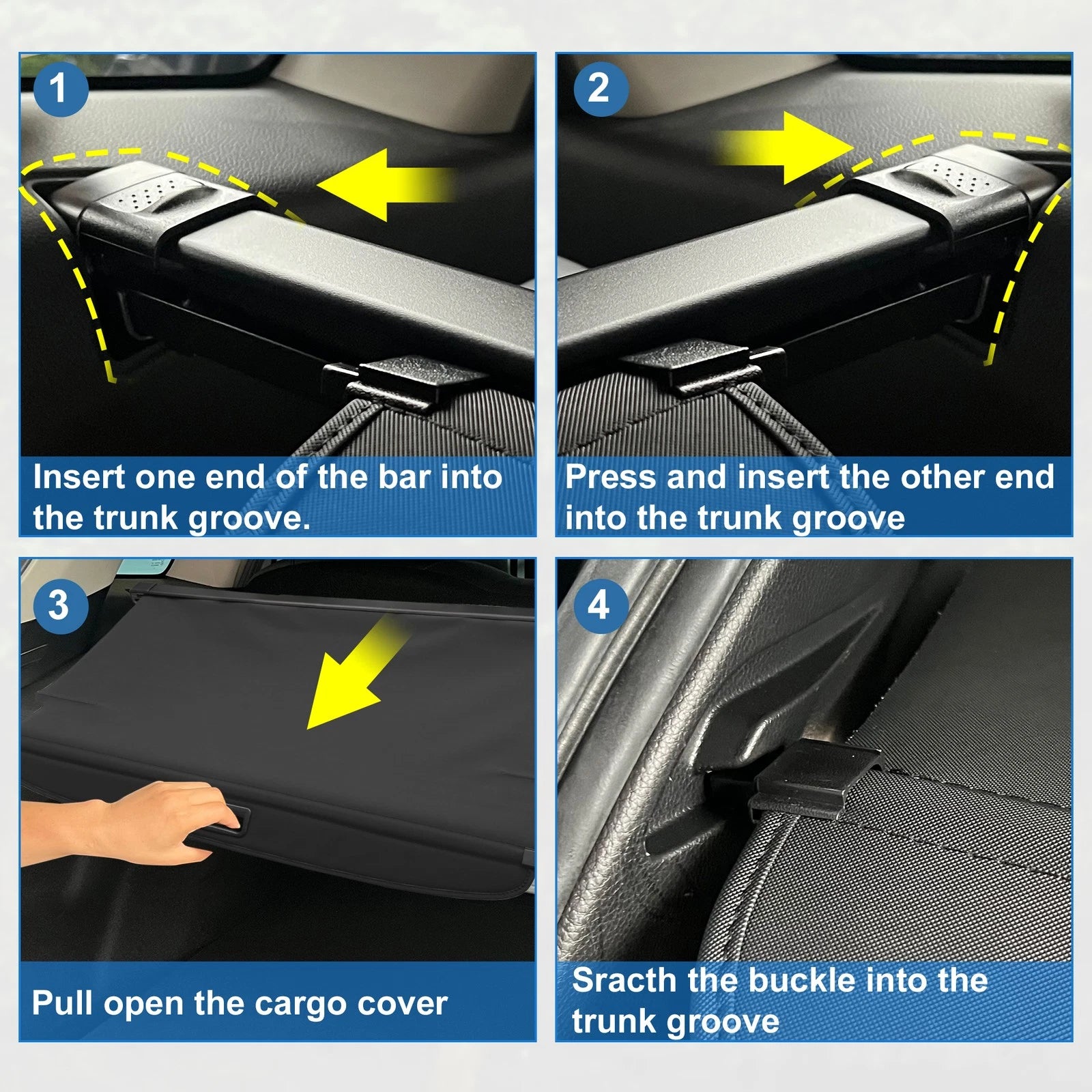 Retractable Cargo Cover for Subaru Outback (2010–2014) Waterproof Non-Slip