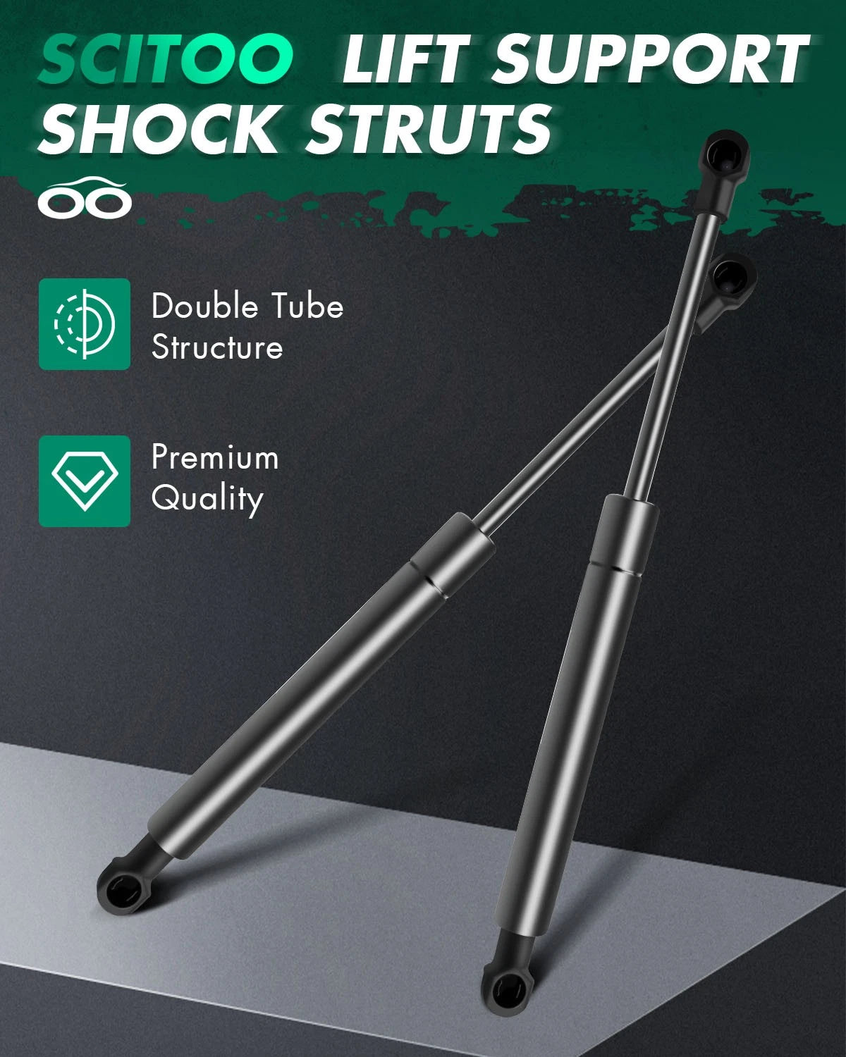 2X Trunk Lift Supports for INFINITI G37 (2009–2013) - Gas Springs