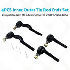 Set of 4 Inner Outer Tie Rod Ends for Mitsubishi Triton MK (1996–2006)
