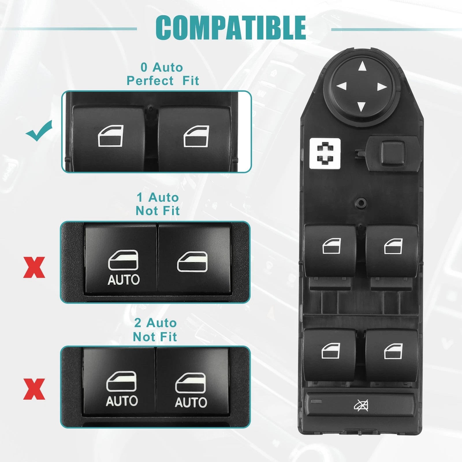 Power Window Switch for BMW X3 E83 (2004–2010) No. 61313414354, 724117503208