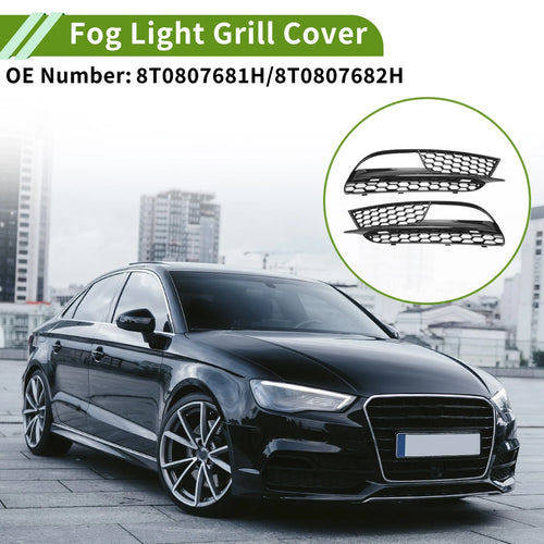 1 Pair Fog Light Grill for Audi A5 (2013–2016) No. 8T0807681H/8T0807682H