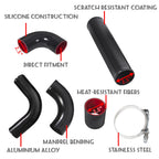12Pcs Turbo 2.5" Aluminum Intercooler Piping Kit for Universal Fit
