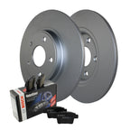 Rear Brake Kit Set of 4 Disc Rotors & Ceramic Pads for Chrysler Dodge Ram VW