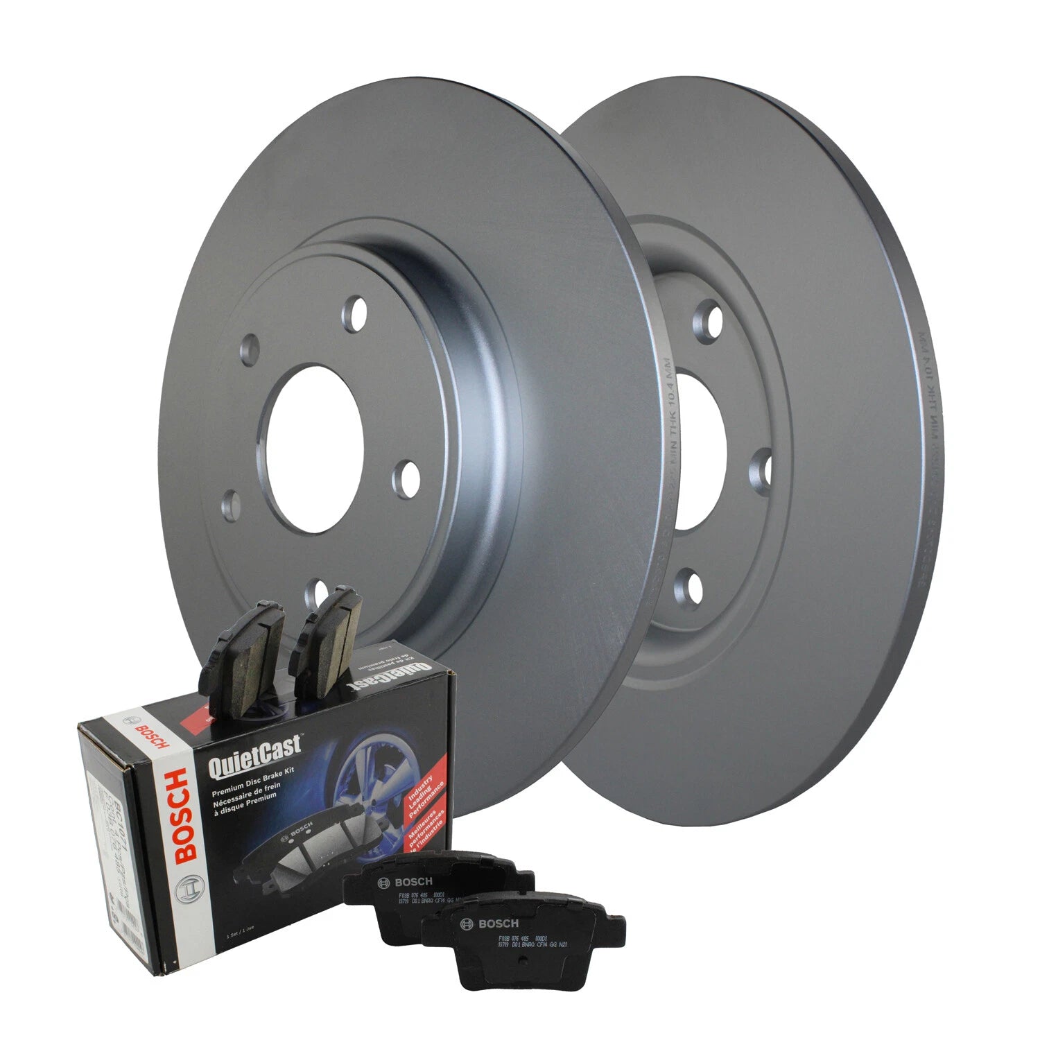 Rear Brake Kit Set of 4 Disc Rotors & Ceramic Pads for Chrysler Dodge Ram VW