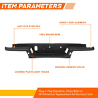 Rear Bumper Step Pad for Ford Ranger (2019–2023) w/Parking Sensor Holes, Towing Pkg