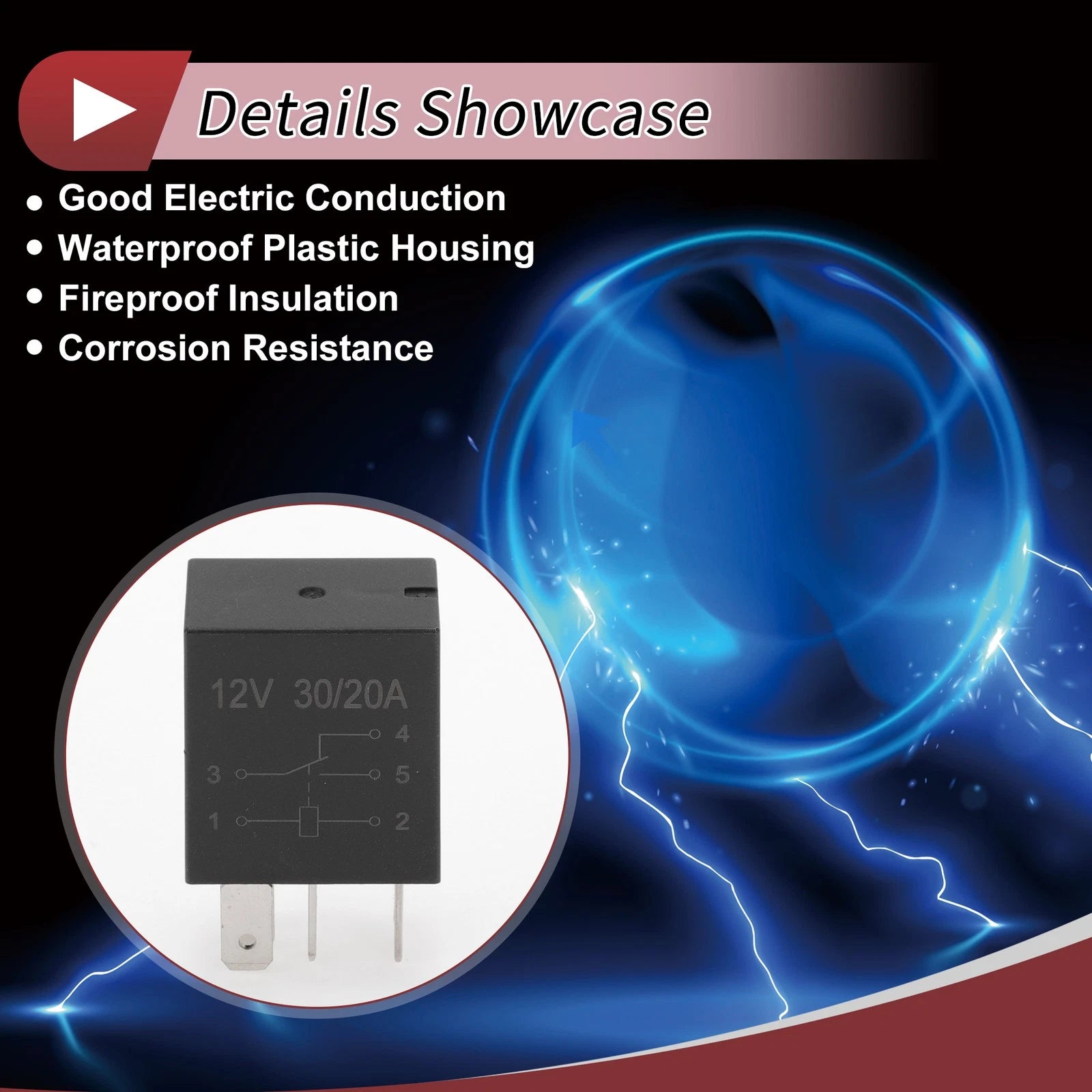 5-Pin Multi-Purpose Relay for Mercedes-Benz, Volvo (12V 20A/30A)