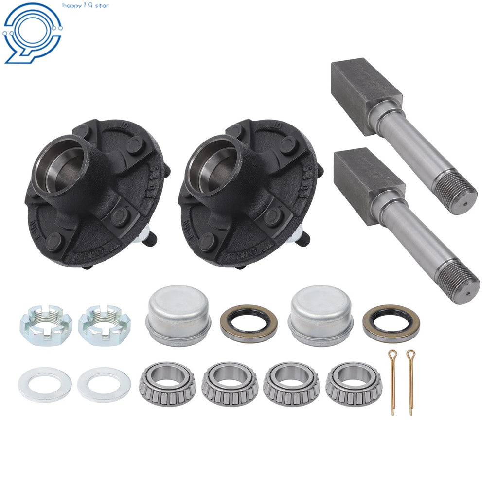 Trailer Hub Kit for 1" Square Spindle (5 on 4.5)