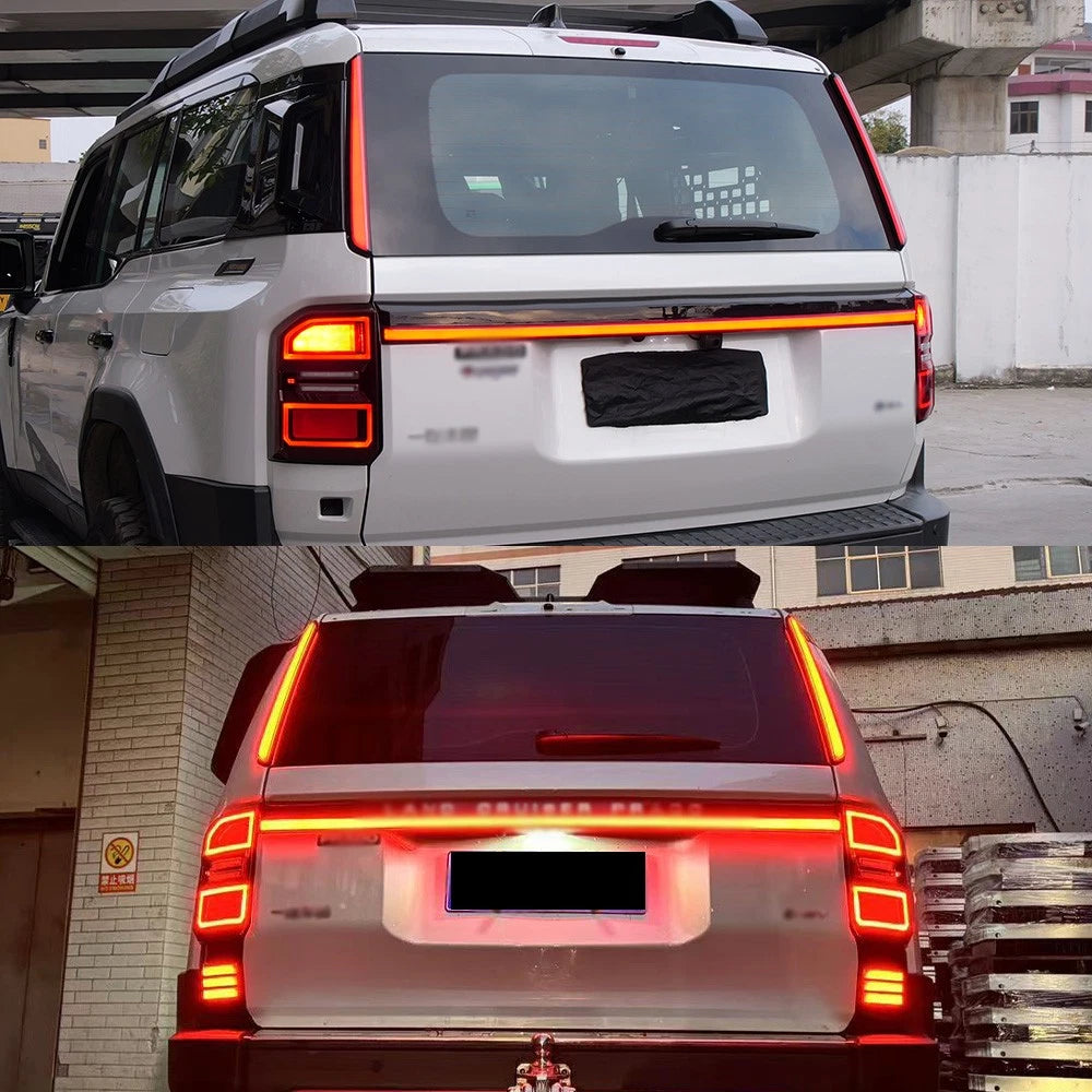 LED Rear Window C Pillar Trim Panel Tail Light Indicator for Toyota Prado (2024–2024)