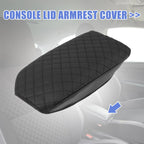 Center Console Lid Armrest Cover for Ford Explorer (2011–2019) Black