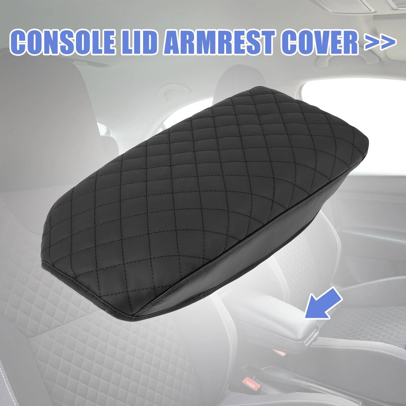 Center Console Lid Armrest Cover for Ford Explorer (2011–2019) Black