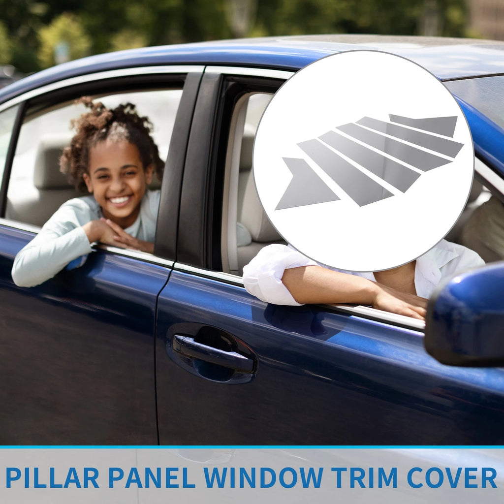 Set of 6 Car Pillar Window Trim Covers for Honda Civic (2016–2021) Chrome